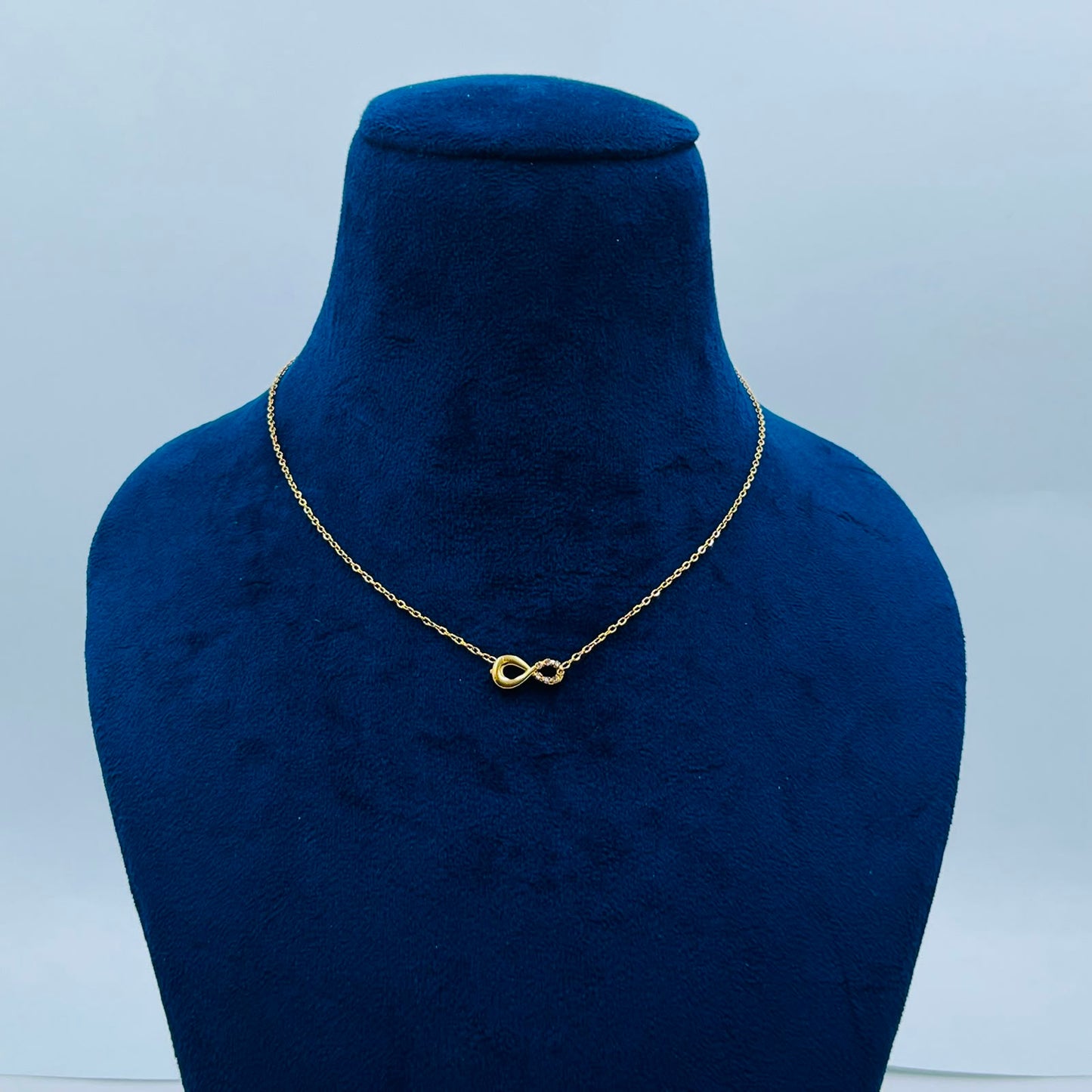 Anti-Tarnish Gold Infinity Symbol Necklace | 1-Year Warranty
