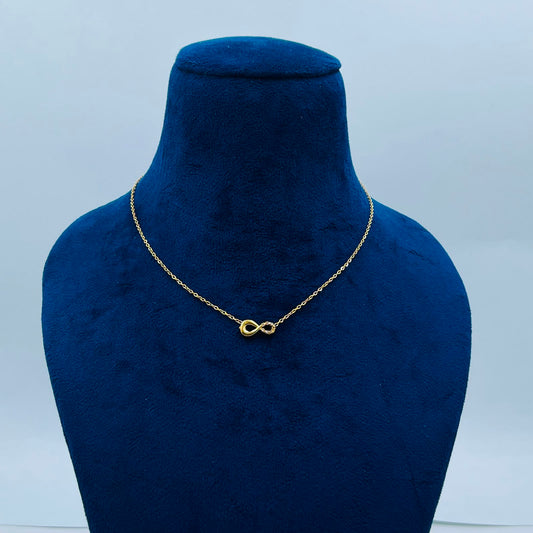 Anti-Tarnish Gold Infinity Symbol Necklace | 1-Year Warranty
